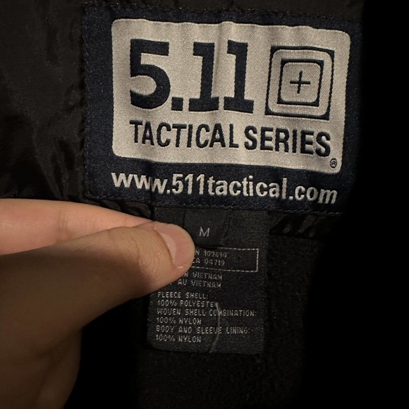 5.11 Tactical Series Black Fleece Jacket - Picture 3 of 3